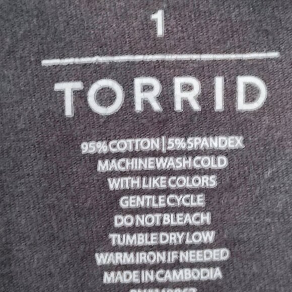 Torrid leggings grey with floral pattern women's junior size 1 - Picture 4 of 7